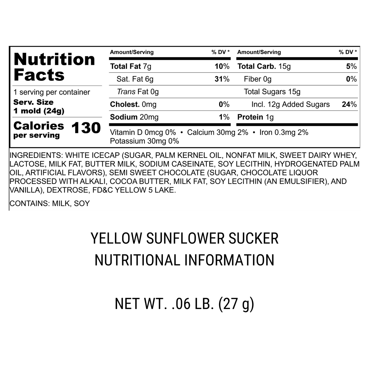 Yellow Sunflower Sucker