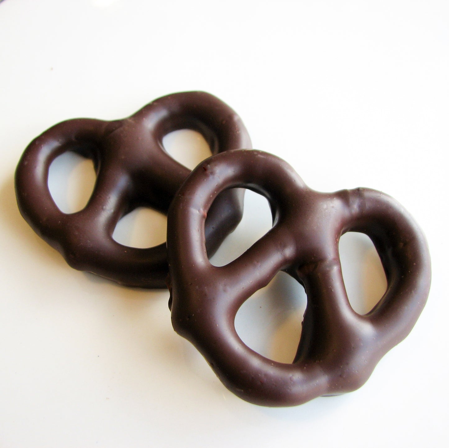 Dark chocolate covered pretzels