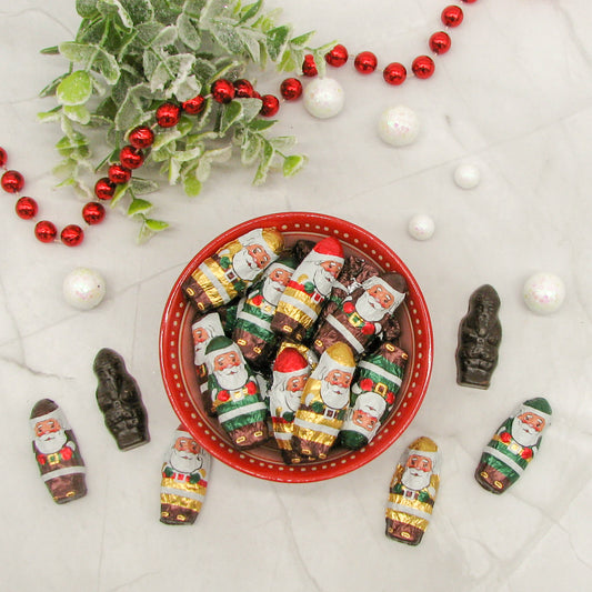 Dark Chocolate Foiled Santas