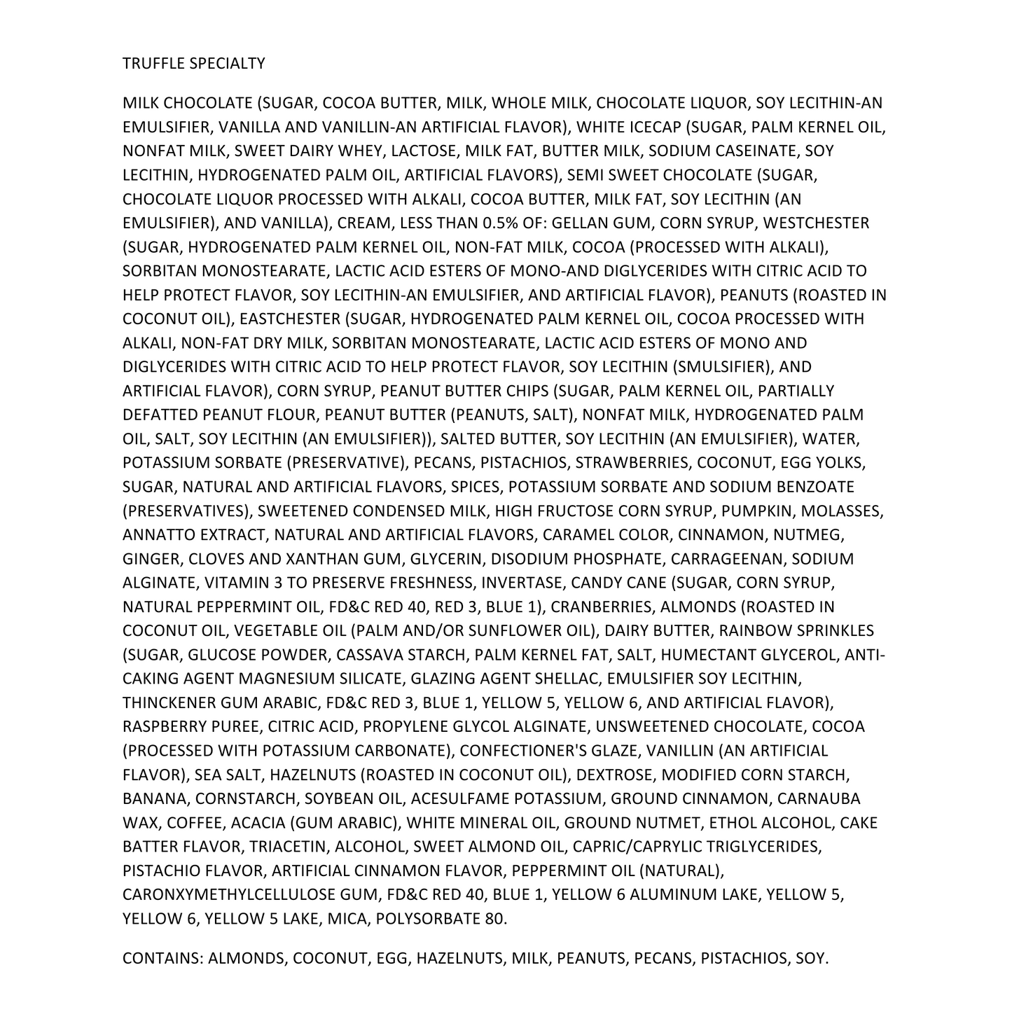 Holiday Baking Truffle Sampler