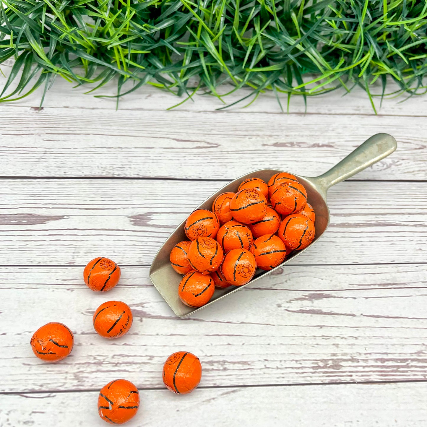 Milk Chocolate Foiled Basketballs
