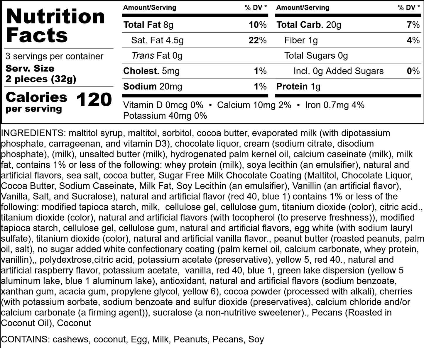 Sugar Free Six Piece Box