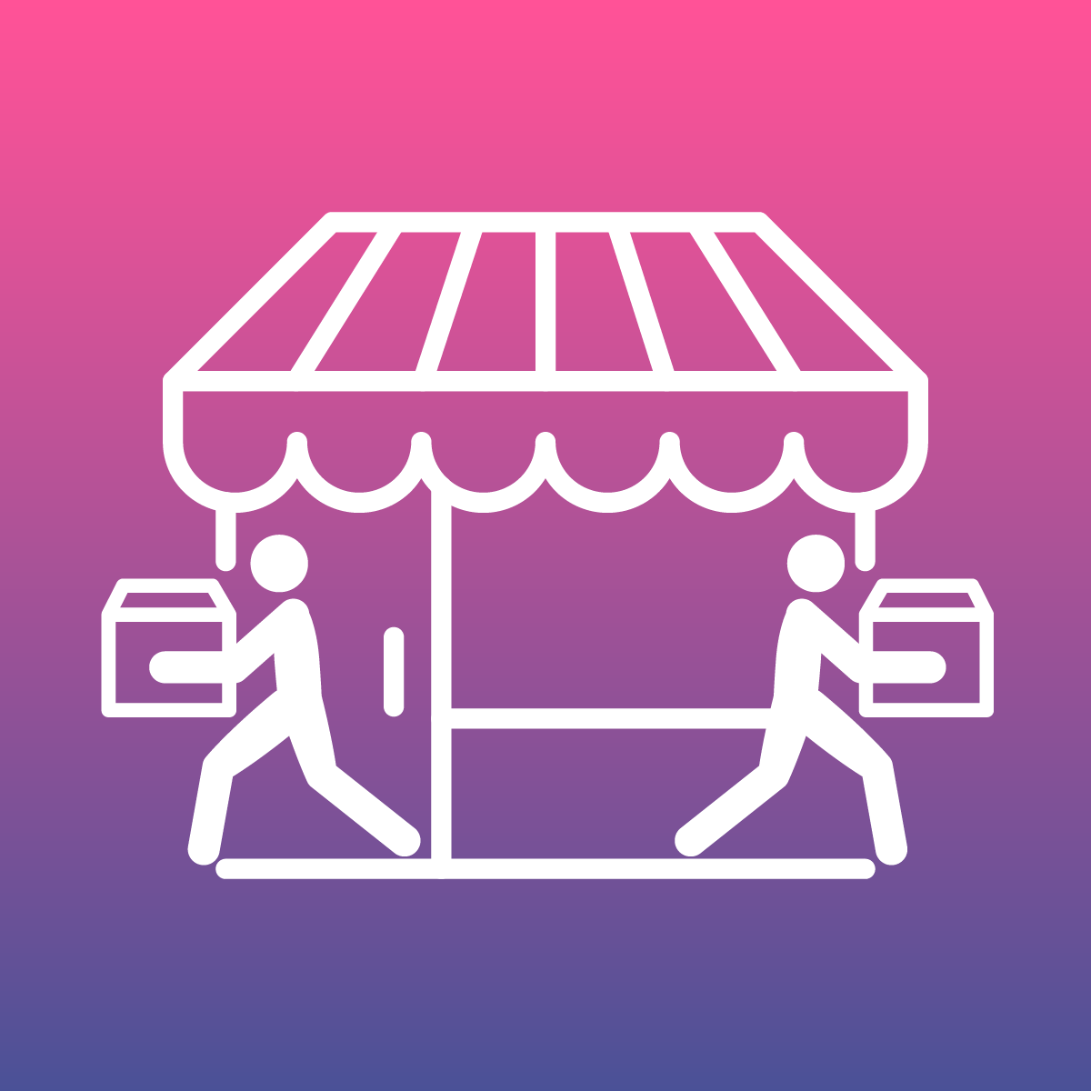 Pink and purple ombre app icon