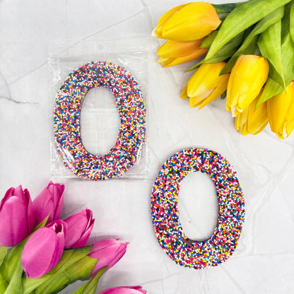 Milk Chocolate Letter O with Sprinkles