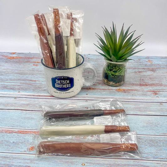Caramel Dipped Pretzel Rods