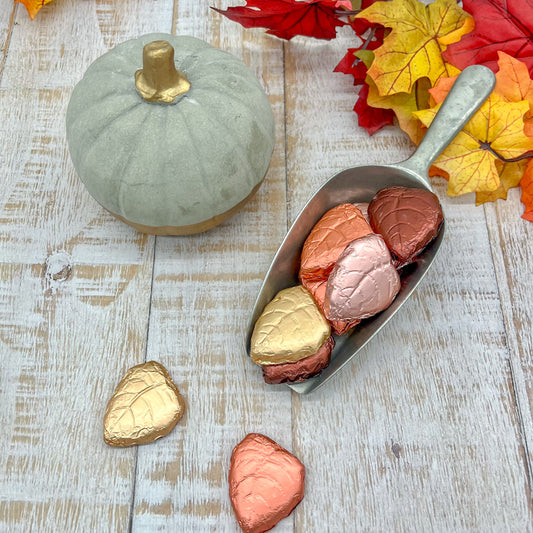 Dark Chocolate Foiled Leaves