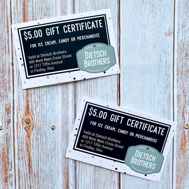 Dietsch Brothers Paper Gift Cards