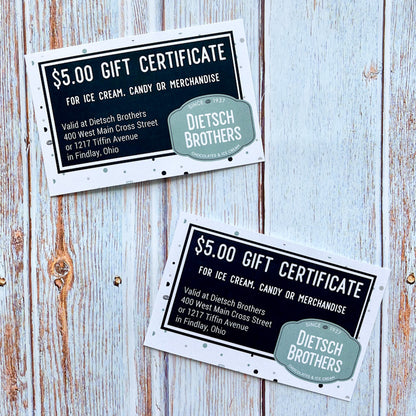 Dietsch Brothers Paper Gift Cards