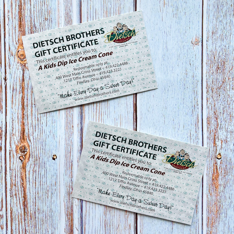 Dietsch Brothers Paper Gift Cards