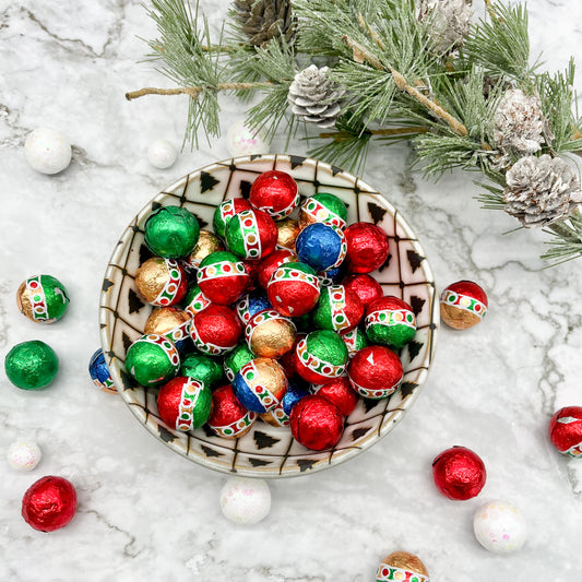 Milk Chocolate Foiled Christmas Balls