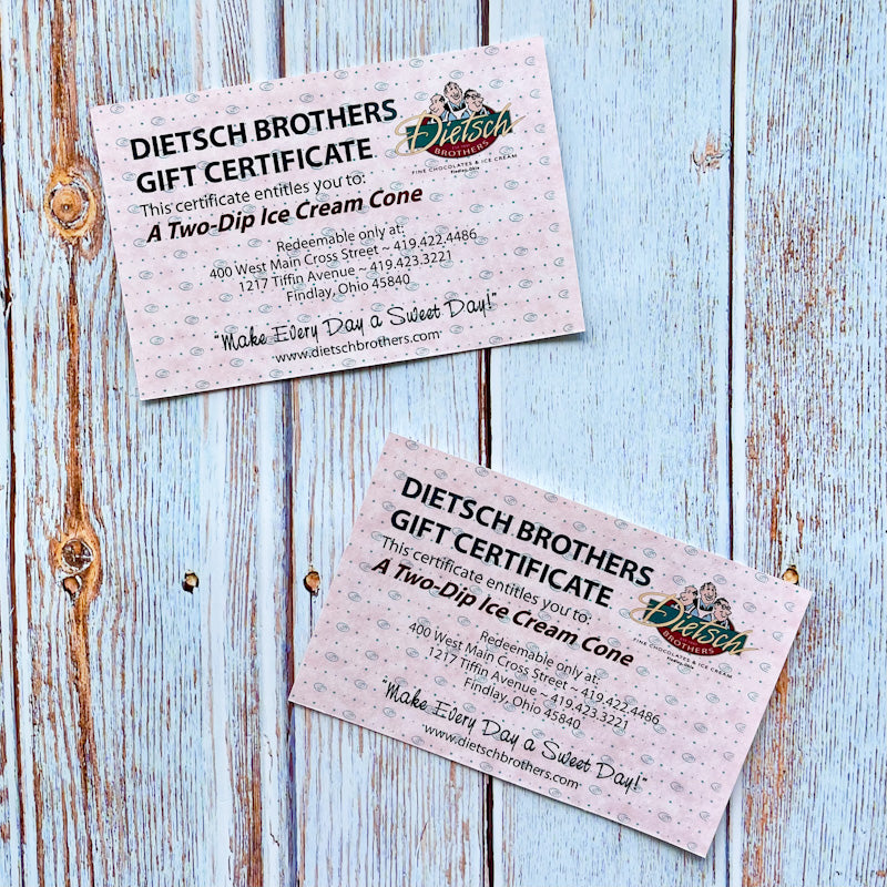 Dietsch Brothers Paper Gift Cards