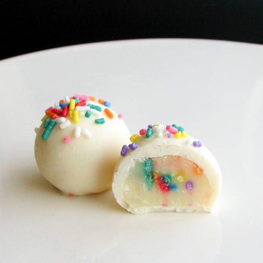 White Birthday Cake Truffles