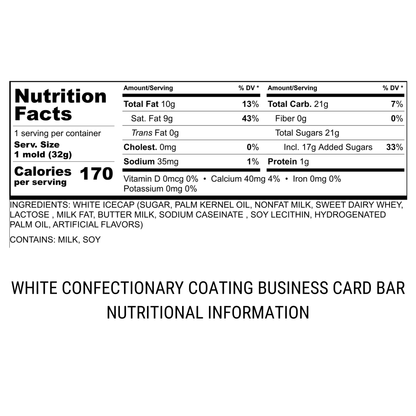 Chocolate Business Card Bar